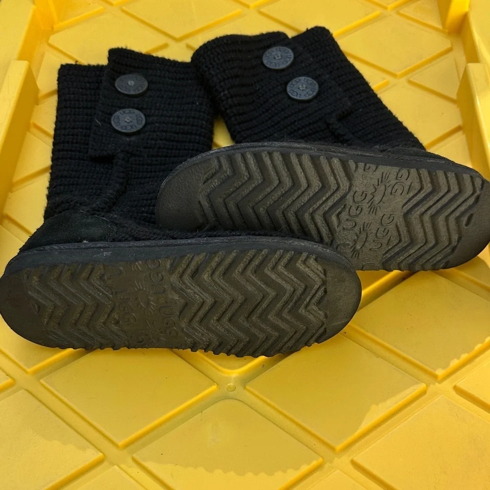 UGG Black Knit Kids Boots